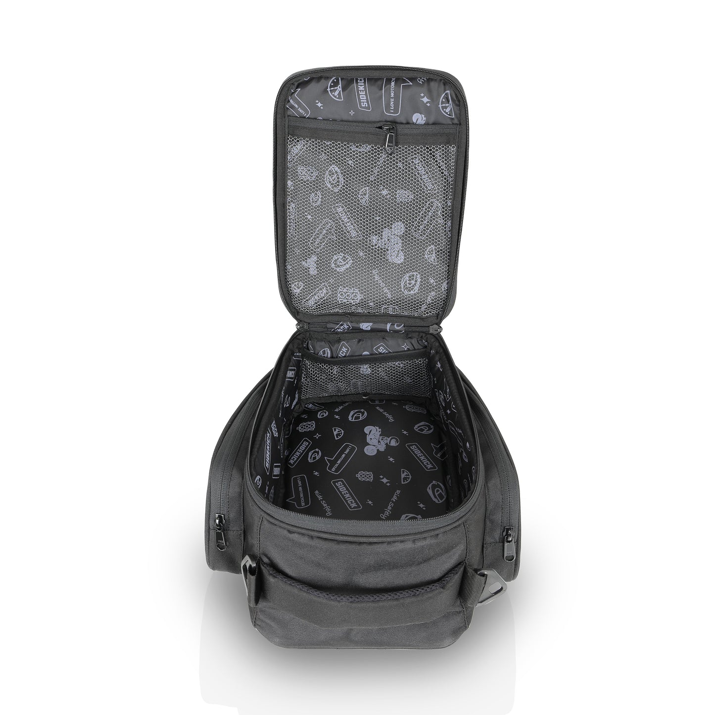 Sidekick Universal 15ltr Tank Bag with Waterproof cover (non-magnetic) stripes