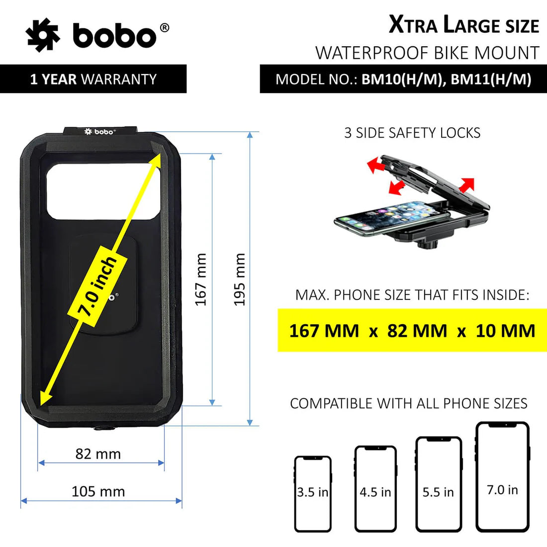 Bobo BM10 H Mobile Holder (Waterproof)