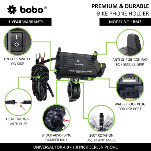 Bobo BM2 Mobile Holder (2.5A Charger)