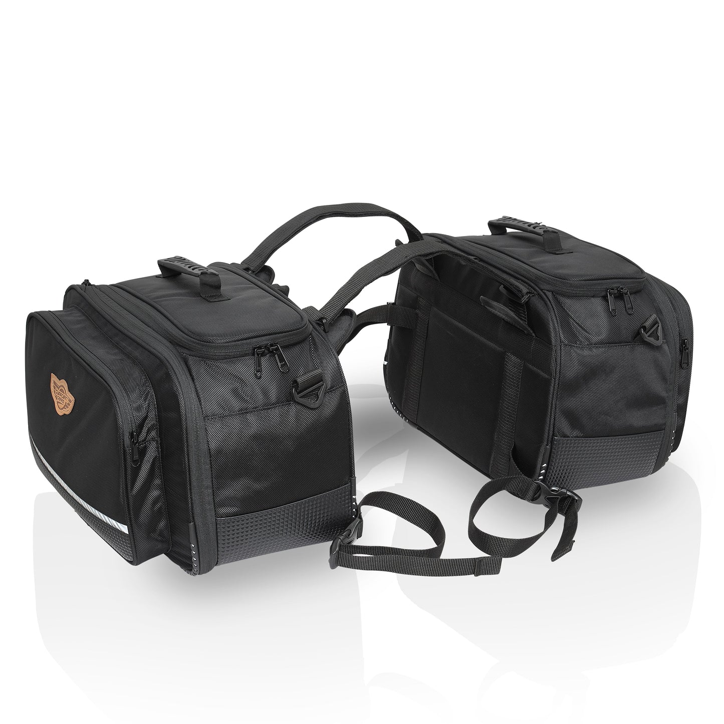 Guardian Gears  stallion saddle bags with rain covers 50 Ltr expandable to 65Ltr fits on all motorcycle with a saddle stay installed
