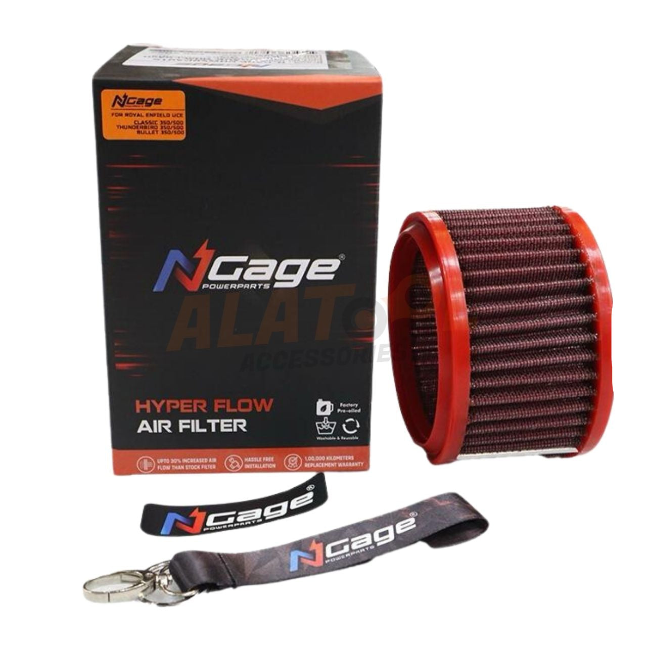 Royal Enfield Classic / Thunderbird / Bullet / Electra / 350/500  Air filter- N-Gage Hyper Flow