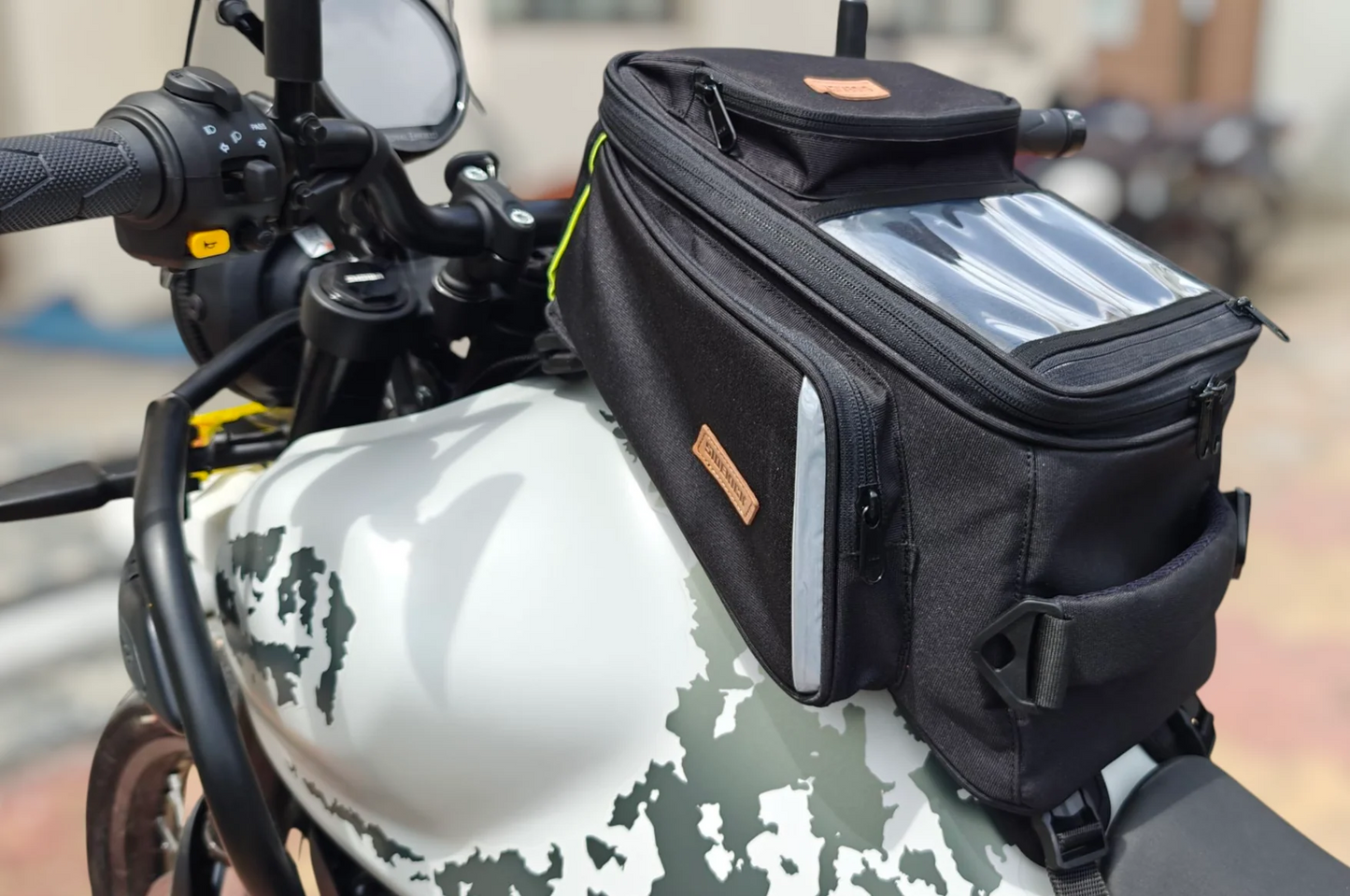 Sidekick Universal 15ltr Tank Bag with Waterproof cover (non-magnetic) stripes