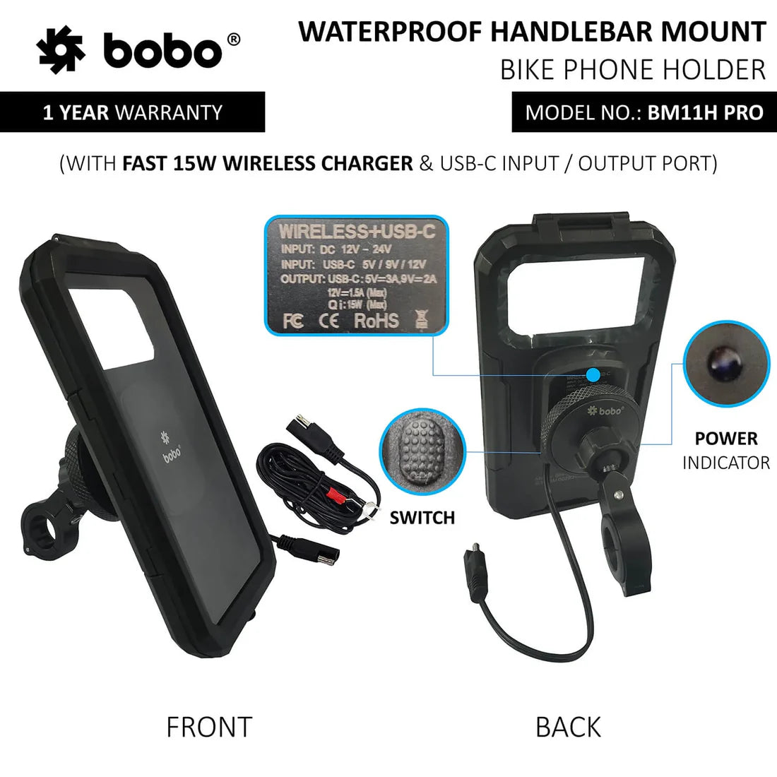 Bobo BM11 H Pro Mobile Holder (Vibration Controller )