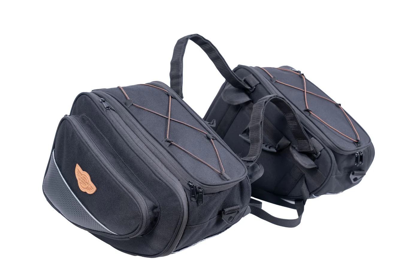Guardian gears stallion sports 45Ltr expandable up to 60Ltr Saddle bags for Up-swept Exhuast with waterproof rain cover