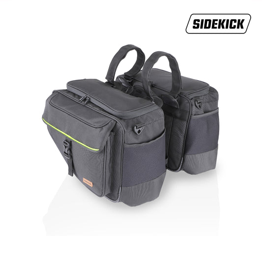 Sidekick sports 45 L saddle bags with waterproof rain covers, fits on all motorcycle with a Saddlestay installed