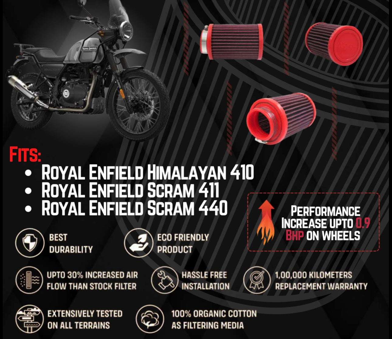 Himalayan 411 Air filter - N Gage hyper flow