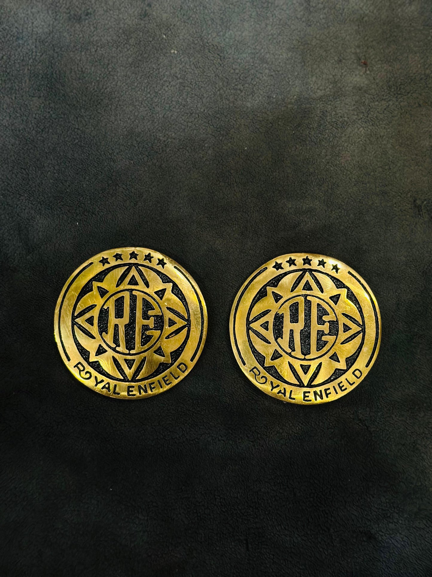 ROYAL ENFIELD BRASS TANK LOGOS