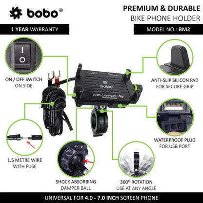 Bobo BM2 Mobile Holder (2.5A Charger)